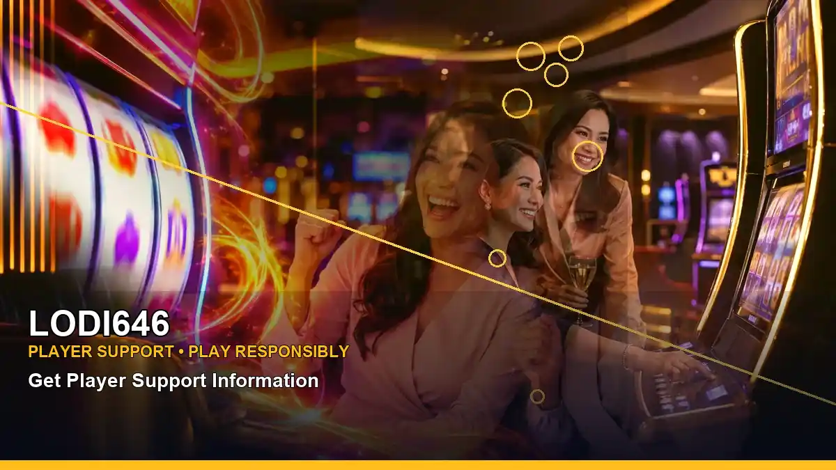LODI646 coins casino cashback rewards featuring an adult Filipina casino host with a panoramic reel composition