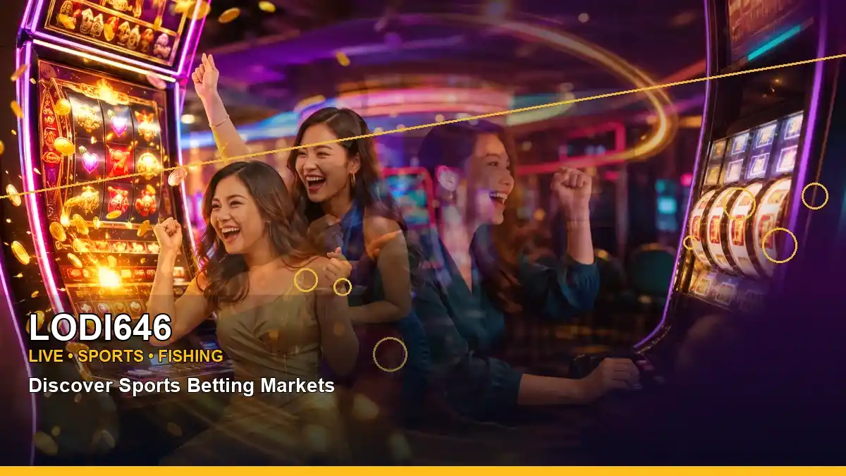LODI646 luxury online slot games featuring an adult Filipina casino host with a panoramic reel composition